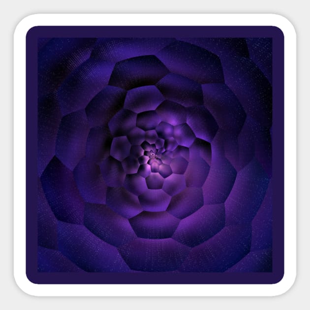 Purple Rose Honeycomb Beehive Sticker by Moon Art